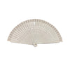White hand fan on a white background