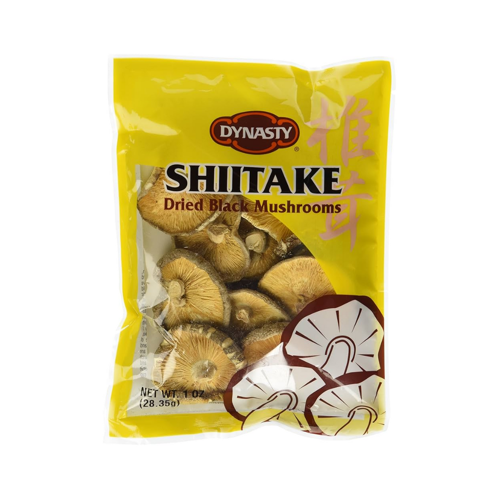 Dynasty Mushrooms, Shiitake, Black, Dried - 1 Ounce