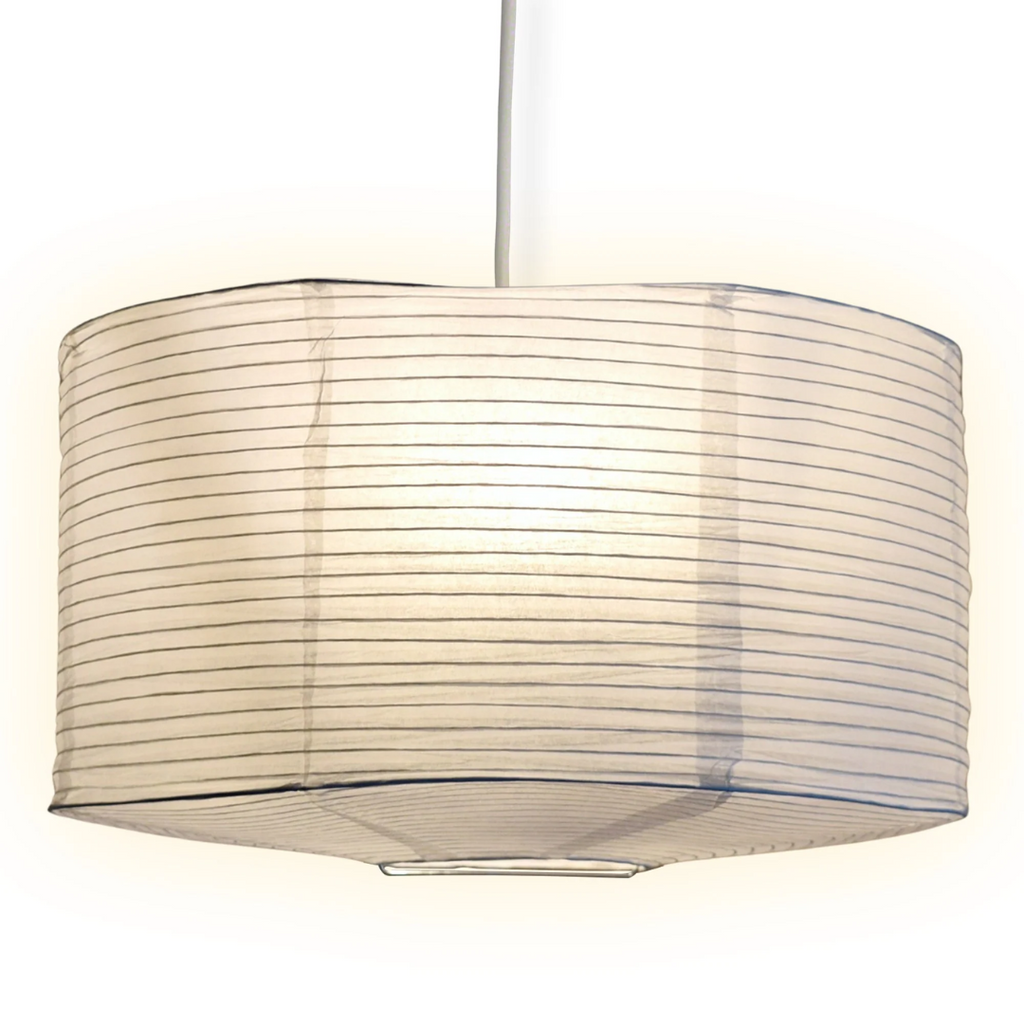 Drum-Shaped Paper Lantern - White