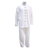 White martial arts uniform on a white background