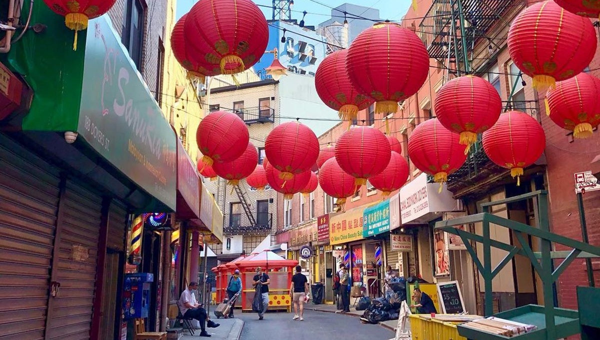 The Marvelous Mrs. Maisel set decoration with red lanterns