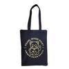 Cute black tote bag with Pearl River lucky cat in gold