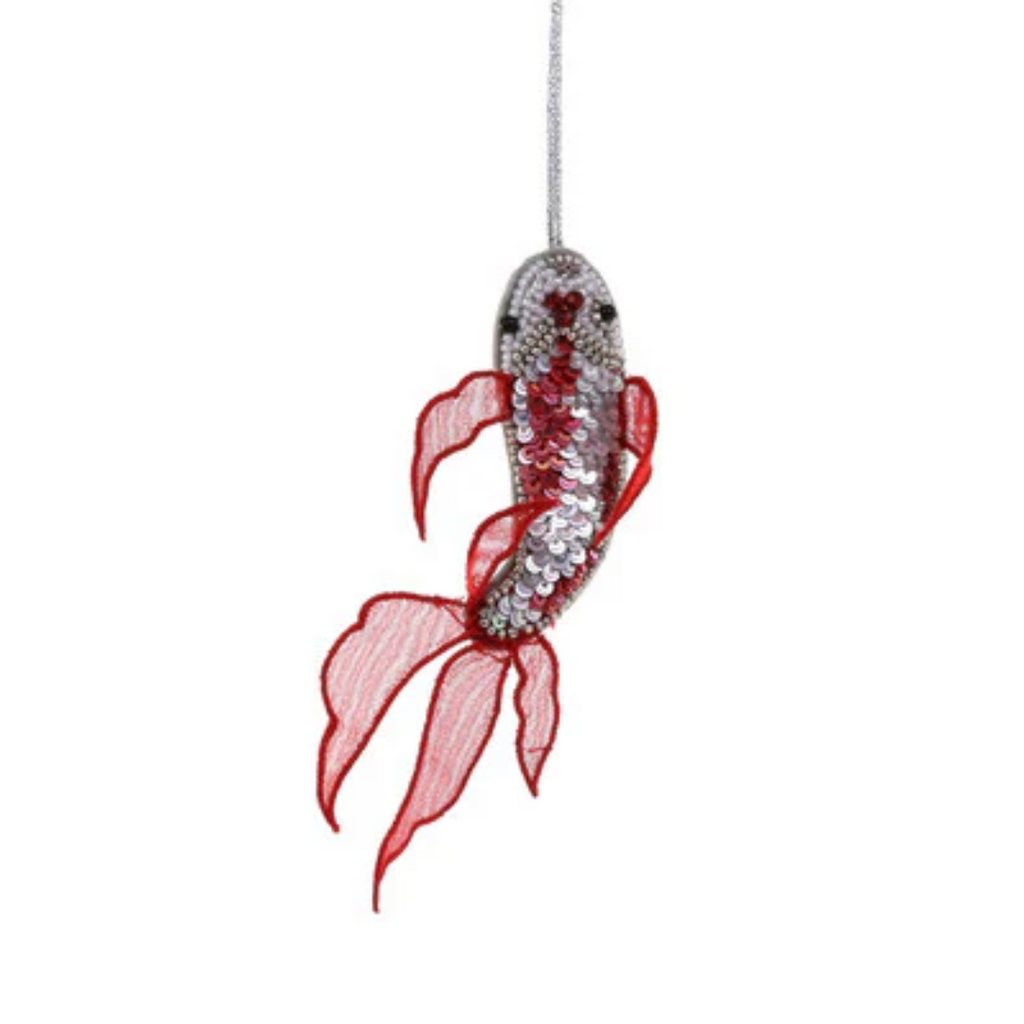 Sequined Koi Ornament